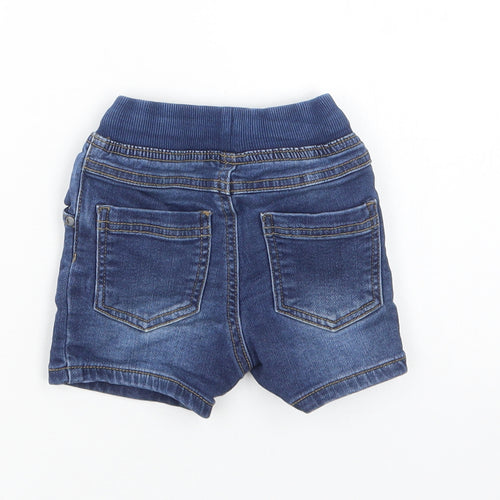 Matalan Baby Blue  Cotton Cropped Jeans Size 12-18 Months  Drawstring