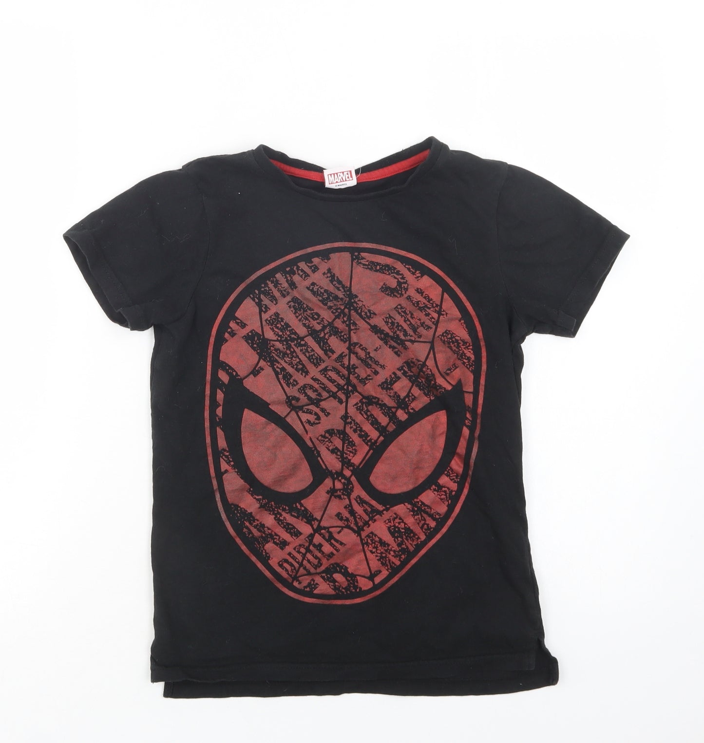 TU Boys Black  Cotton Basic T-Shirt Size 9 Years Crew Neck  - Spider-Man