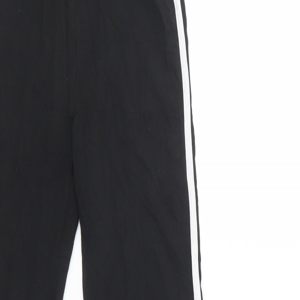 Boohoo Womens Black Striped Cotton Jegging Leggings Size 8 L28 in