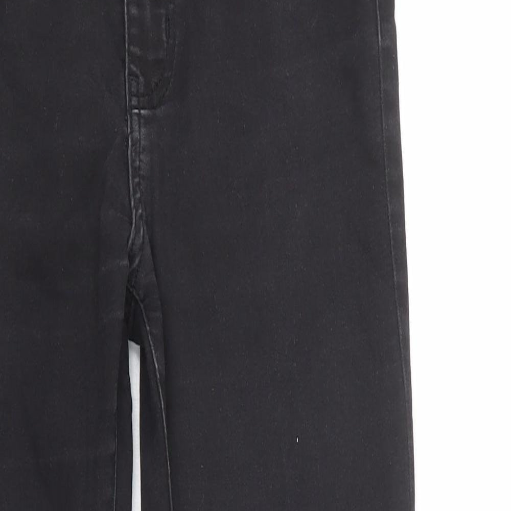 Boohoo Womens Black  Cotton Jegging Jeans Size 8 L30 in Regular Button