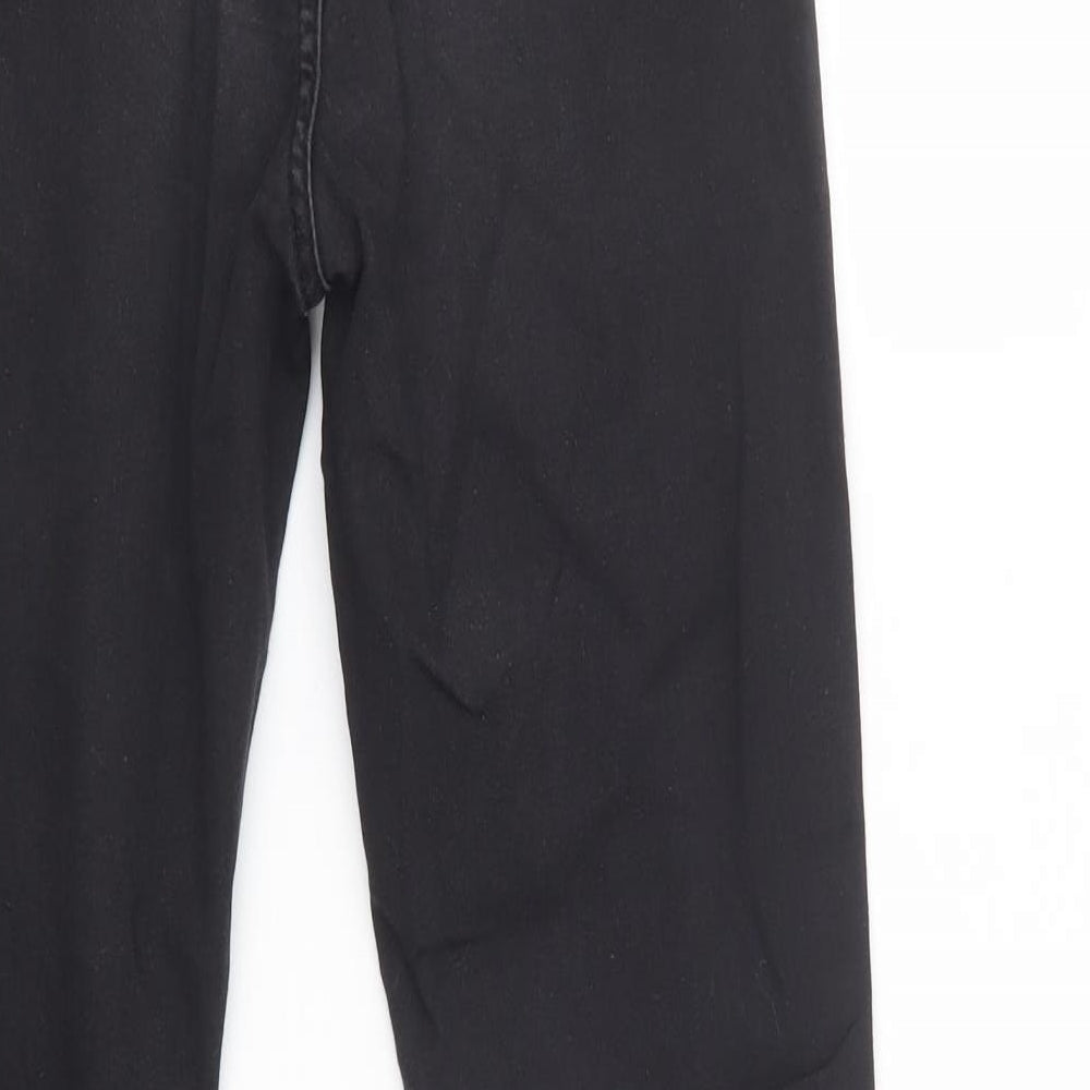 Boohoo Womens Black  Cotton Jegging Jeans Size 8 L30 in Regular Button
