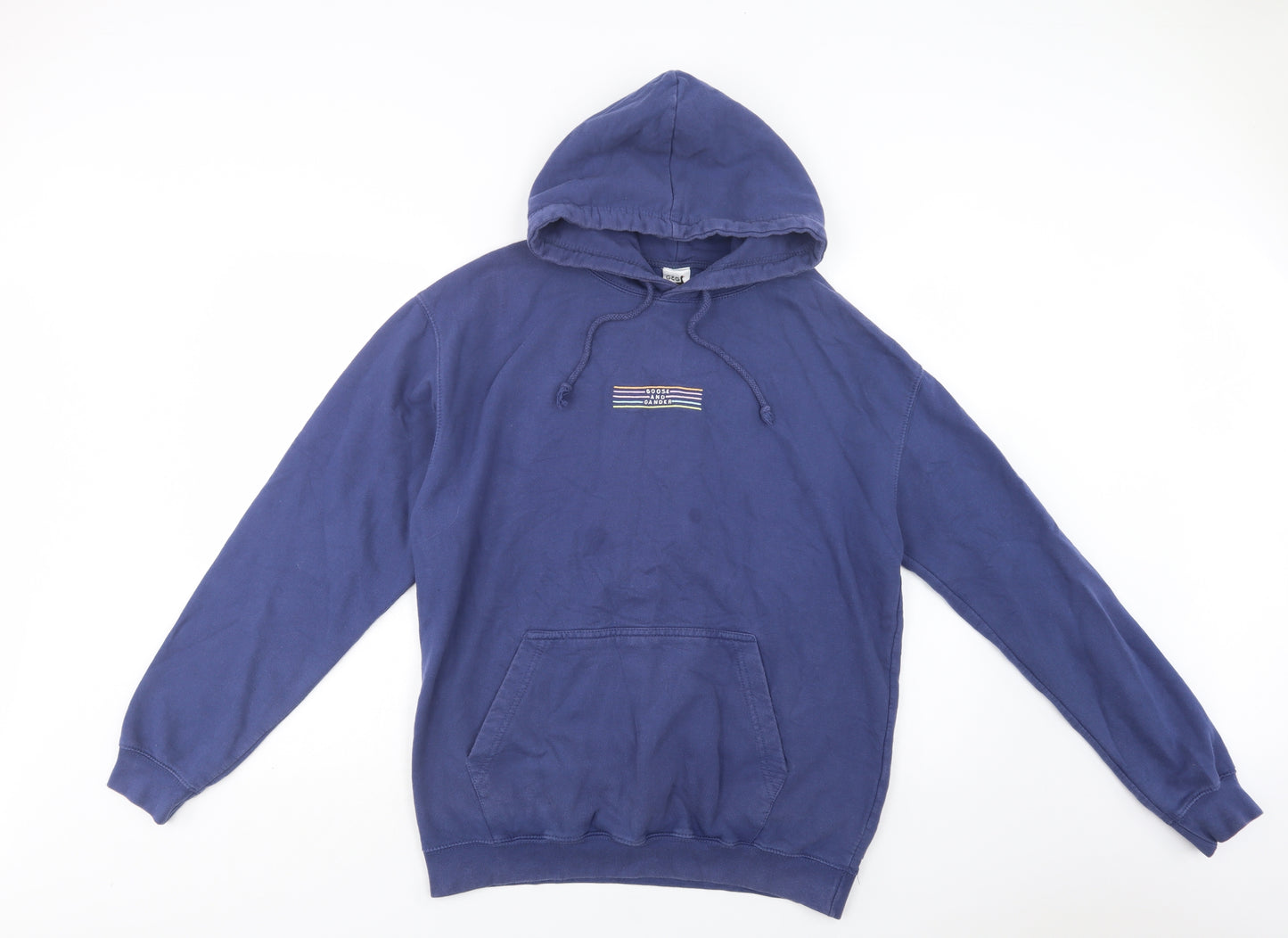 Goose & Gander Womens Blue  Cotton Pullover Hoodie Size L
