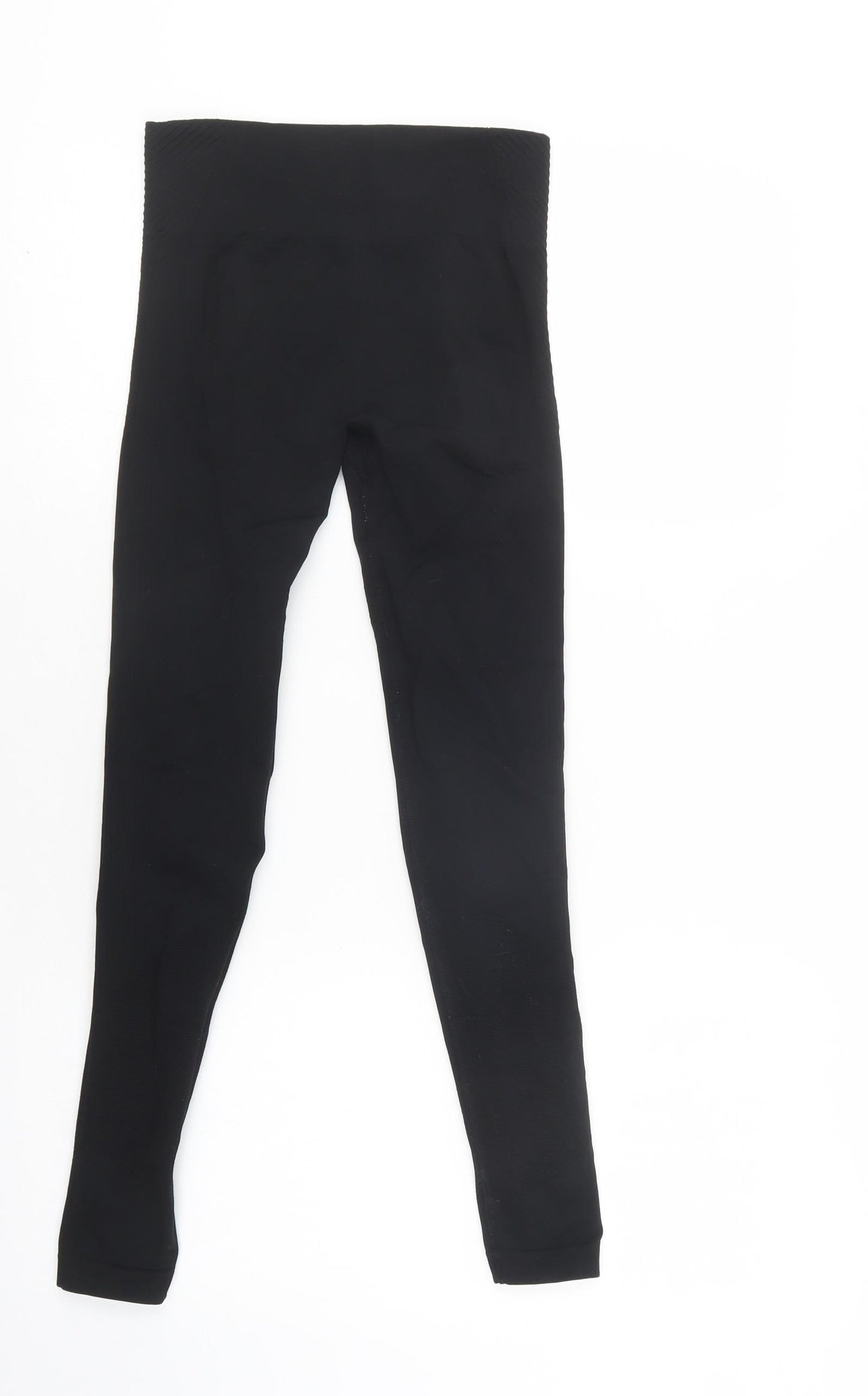 USA Pro Womens Black  Polyester Compression Leggings Size 8 L28 in Regular