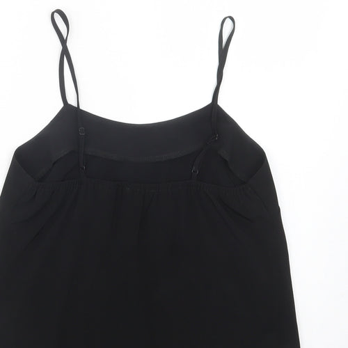 River Island Womens Black  Polyester Camisole Blouse Size 8 Square Neck