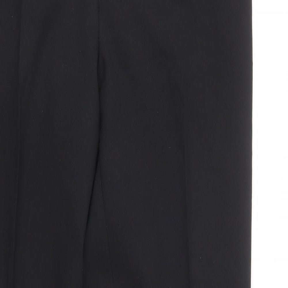 Debenhams Mens Black  Polyester Dress Pants Trousers Size 34 L31 in Regular Button