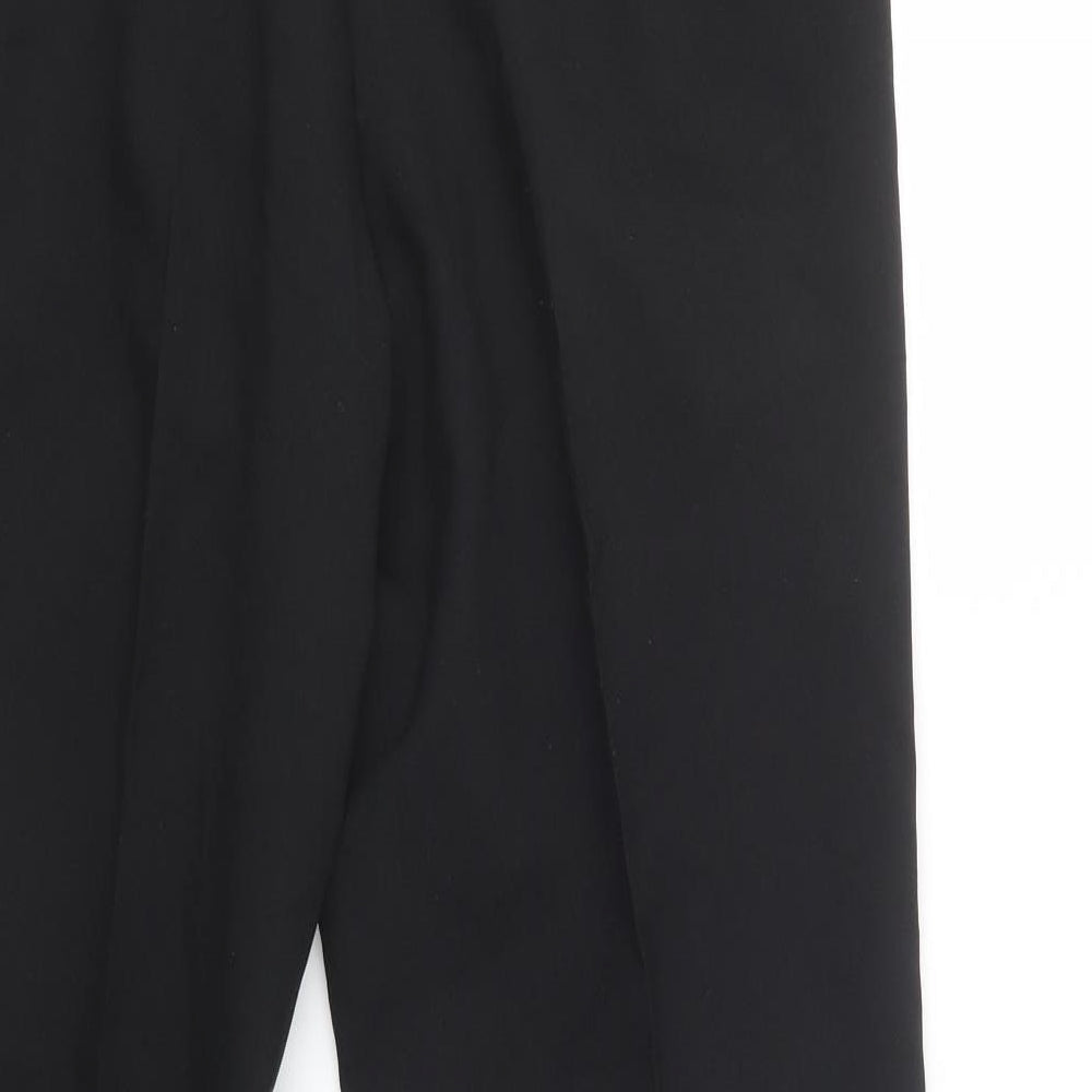 Debenhams Mens Black  Polyester Dress Pants Trousers Size 34 L31 in Regular Button