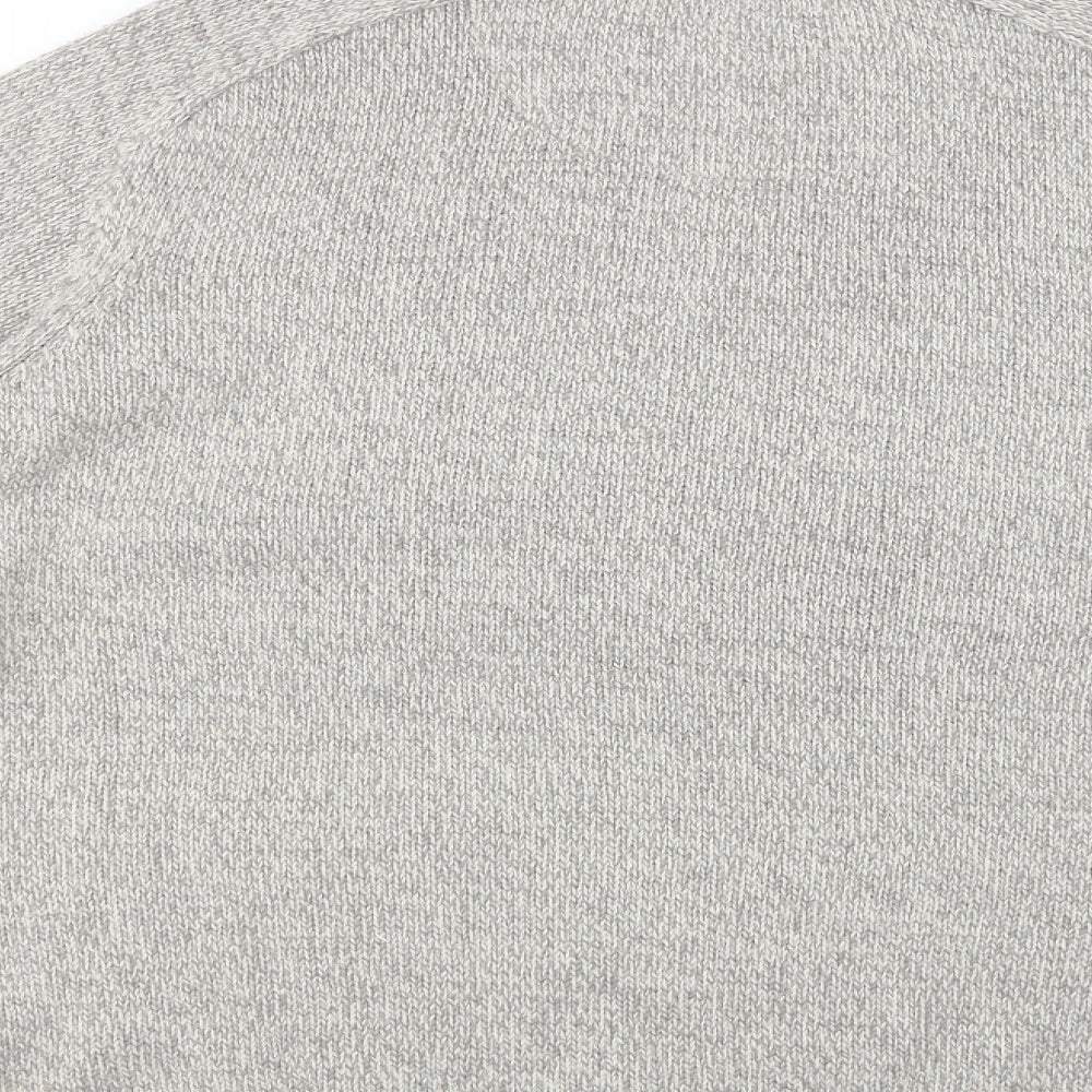 F&F Mens Beige Collared  Acrylic Henley Jumper Size 3XL