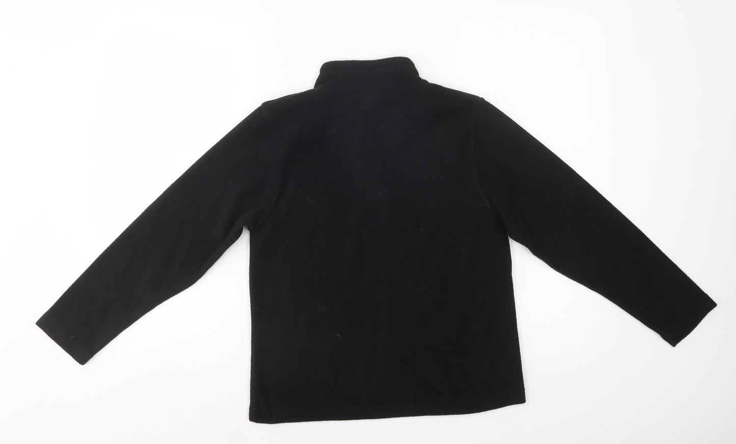 Pro Climate Boys Black  Polyester Henley Sweatshirt Size 11-12 Years  Zip