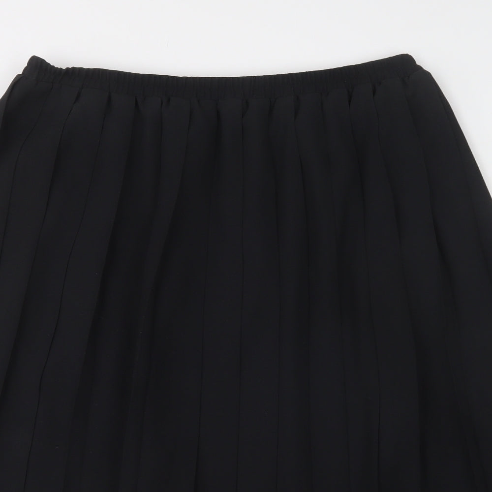Eastex Womens Black  Polyester Pleated Skirt Size 16