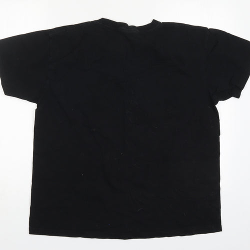 Star Venezia Mens Black  Cotton  T-Shirt Size L Crew Neck  - Venezia Italia