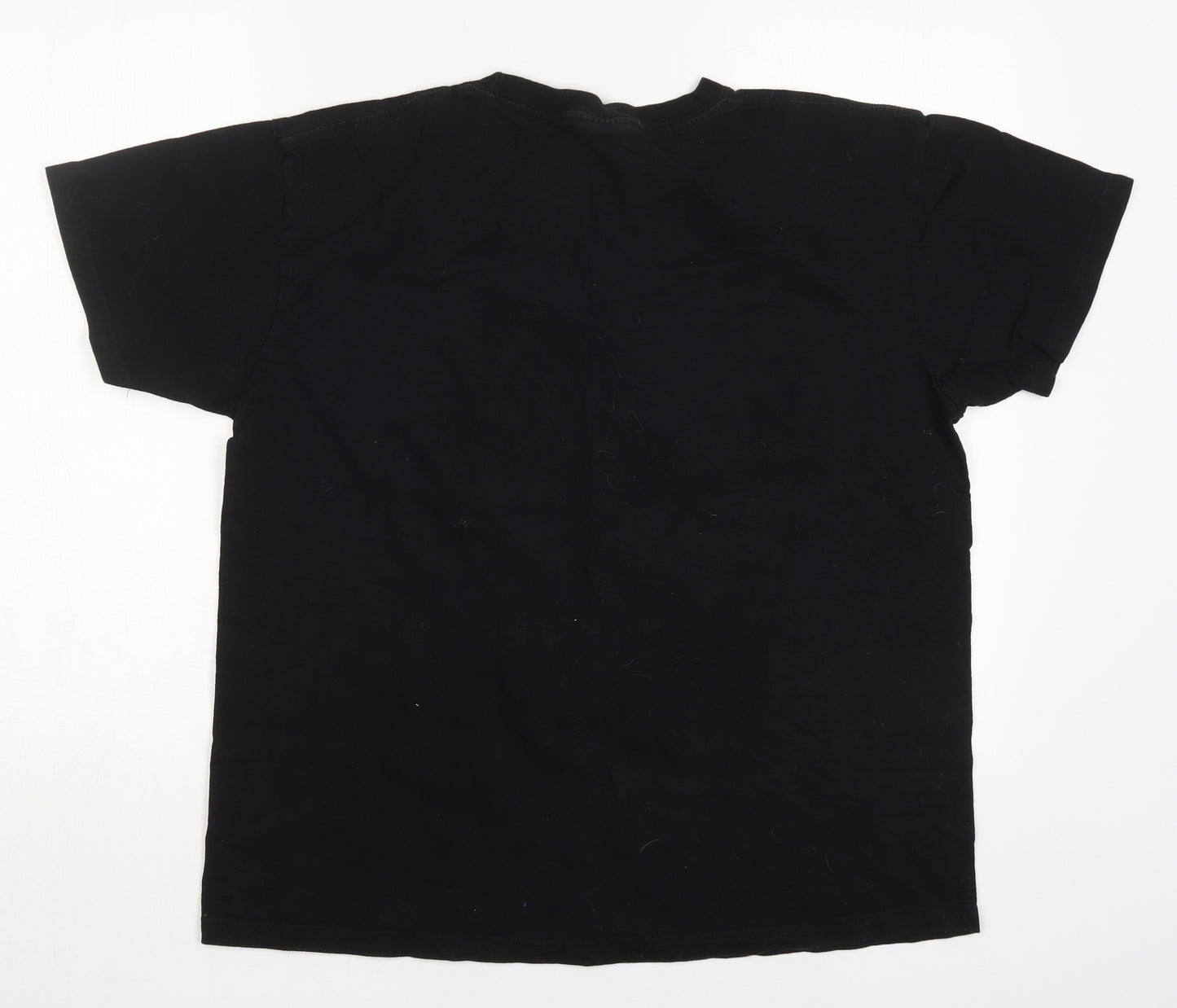 Star Venezia Mens Black  Cotton  T-Shirt Size L Crew Neck  - Venezia Italia