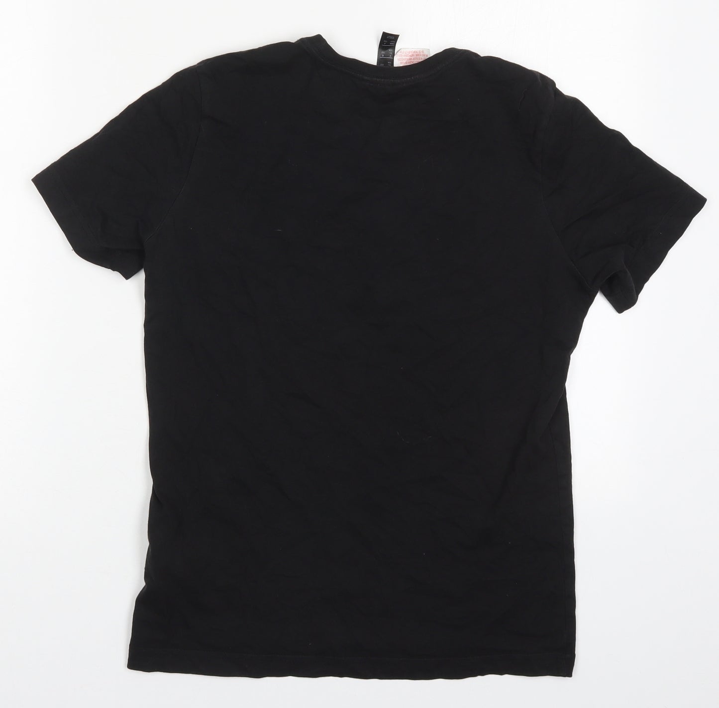 adidas Boys Black  Cotton Basic T-Shirt Size 11-12 Years Crew Neck Pullover
