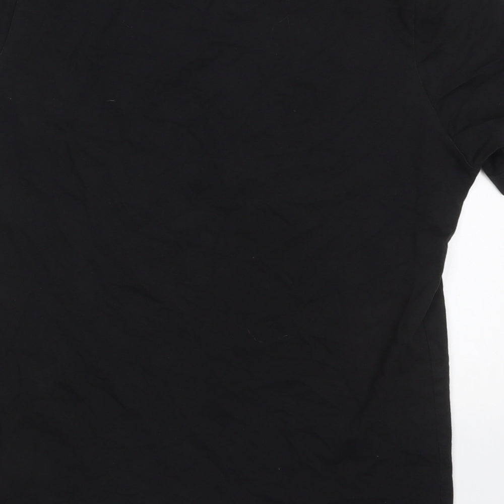 adidas Boys Black  Cotton Basic T-Shirt Size 11-12 Years Crew Neck Pullover