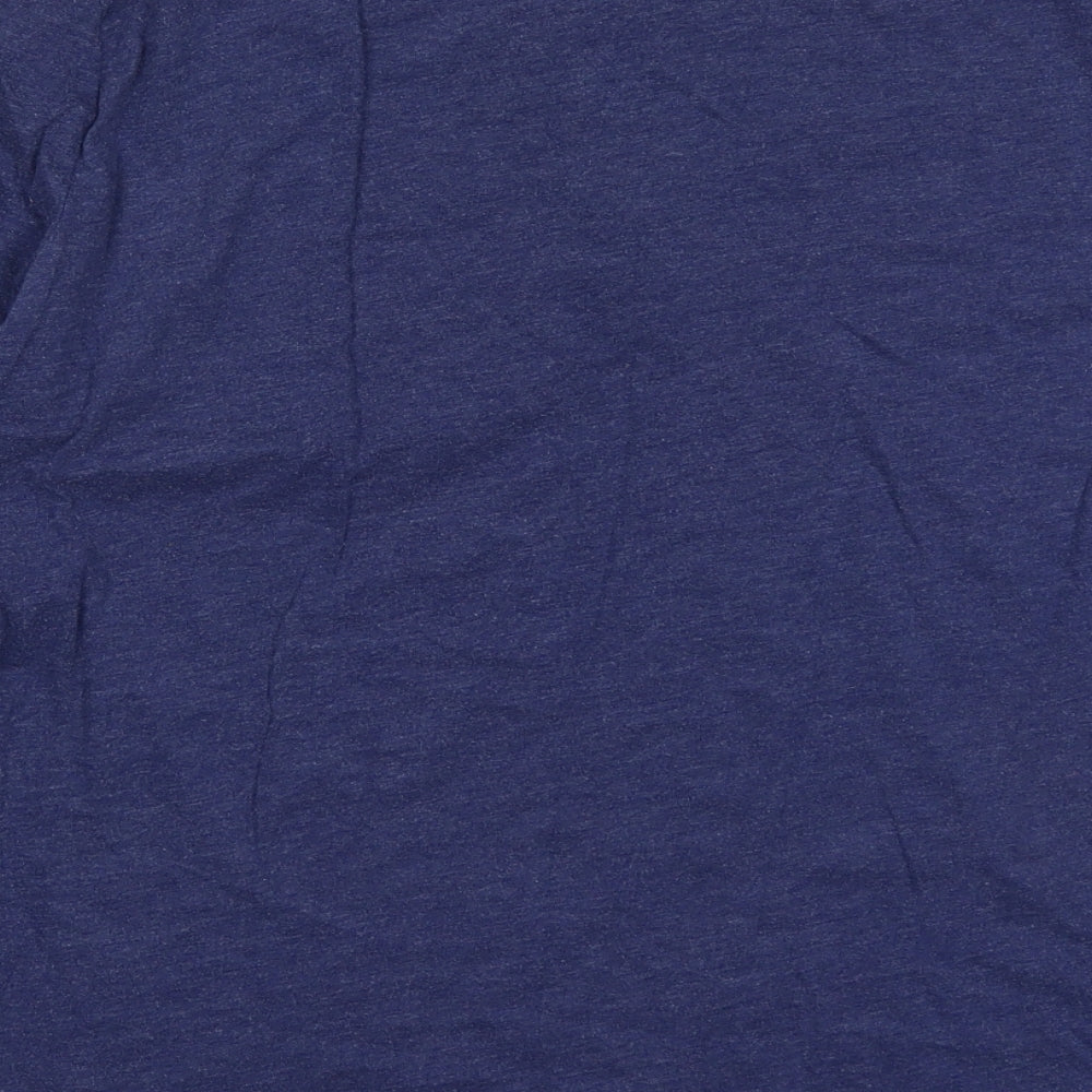 Livergy Mens Blue  Cotton  T-Shirt Size XL Henley
