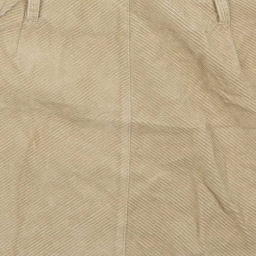 Denim Co Womens Beige  Cotton Mini Skirt Size 10   Zip