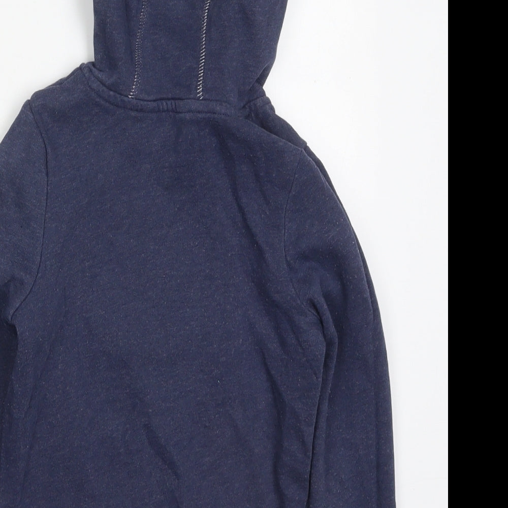 George Girls Blue  Cotton Pullover Hoodie Size 6-7 Years  Pullover - Heart
