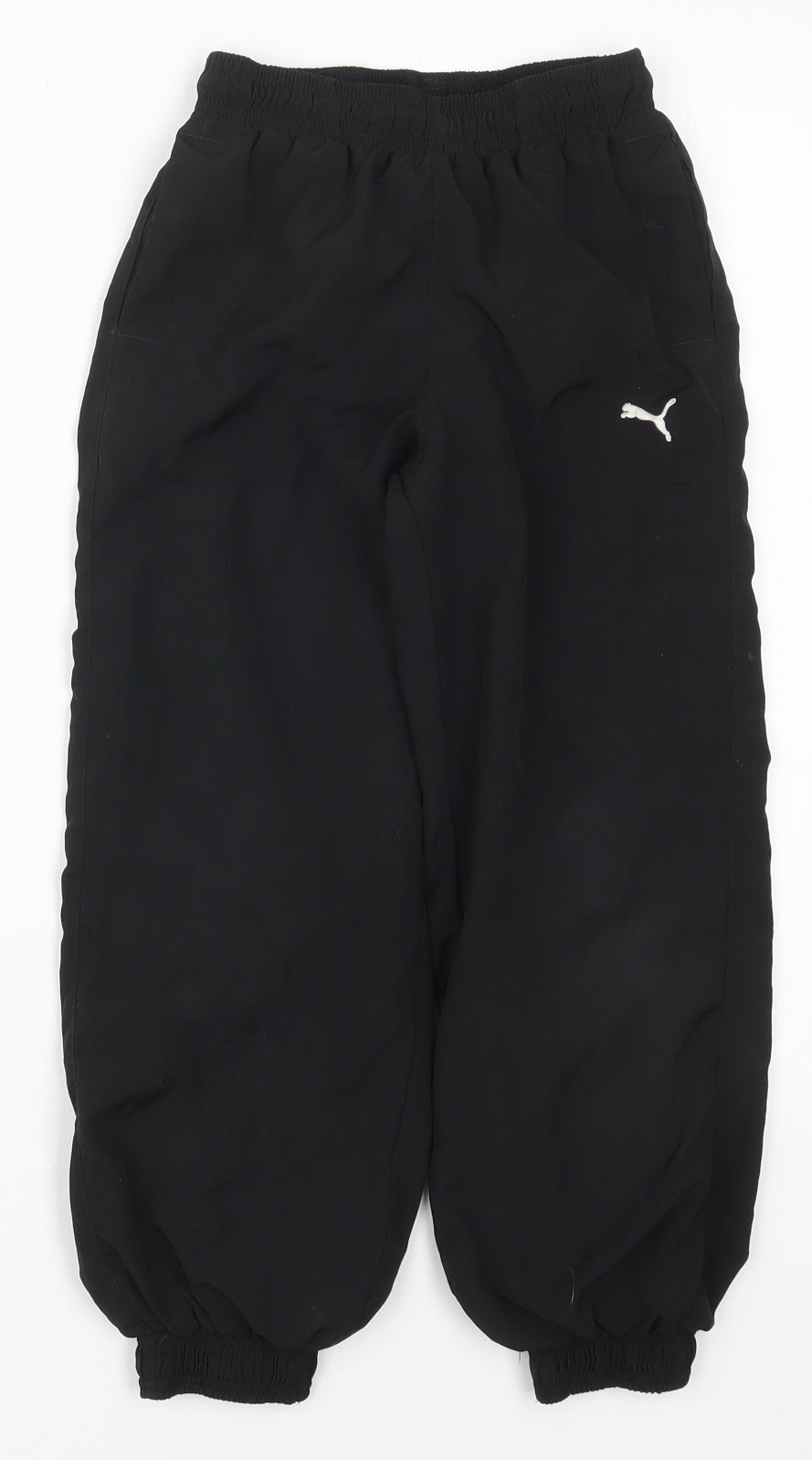 PUMA Boys Black  Polyester Jogger Trousers Size 8 Years  Regular
