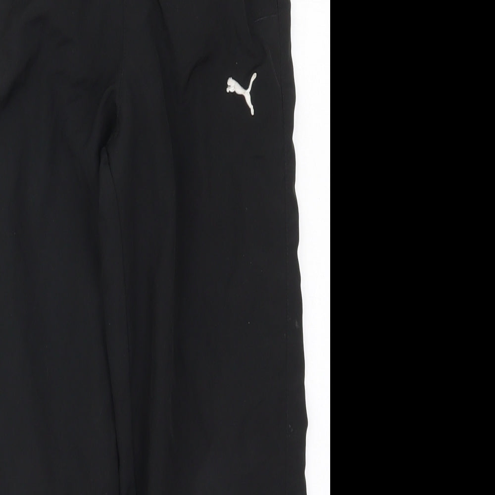 PUMA Boys Black  Polyester Jogger Trousers Size 8 Years  Regular