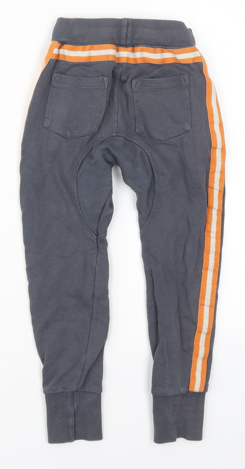 Mini Club Boys Grey  Cotton Sweatpants Trousers Size 4-5 Years  Regular Drawstring - Orange