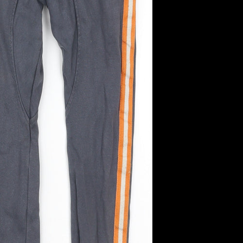 Mini Club Boys Grey  Cotton Sweatpants Trousers Size 4-5 Years  Regular Drawstring - Orange