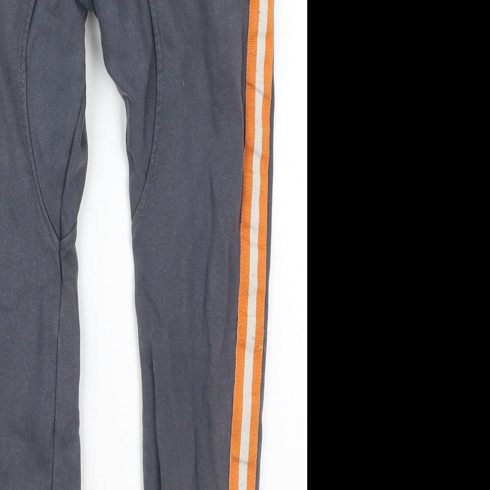 Mini Club Boys Grey  Cotton Sweatpants Trousers Size 4-5 Years  Regular Drawstring - Orange