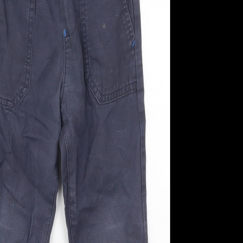 F&F Boys Blue  Cotton Cargo Trousers Size 4-5 Years  Regular