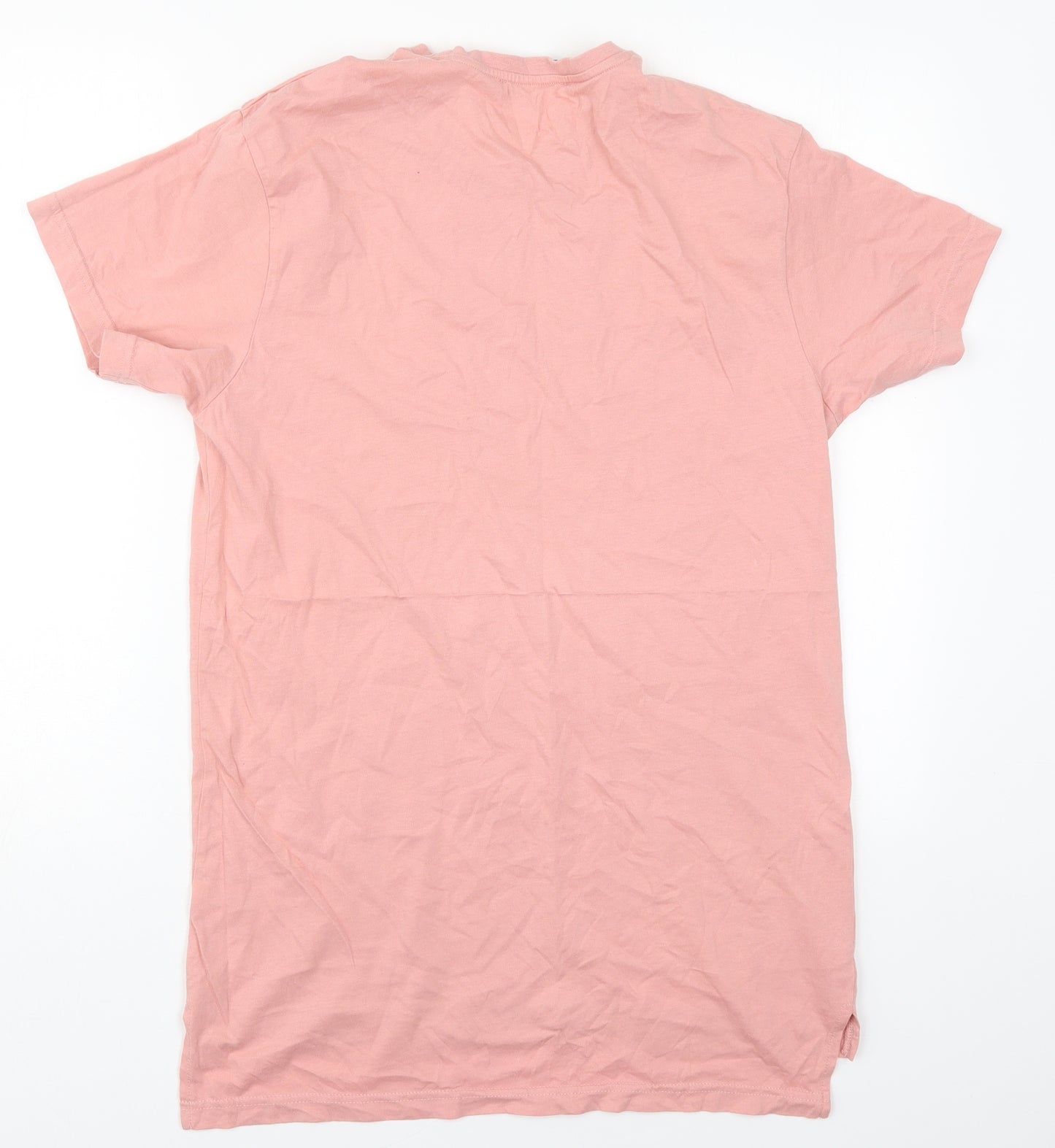 Cedar Wood State Mens Pink  Cotton  T-Shirt Size M Crew Neck  - Distressed Look