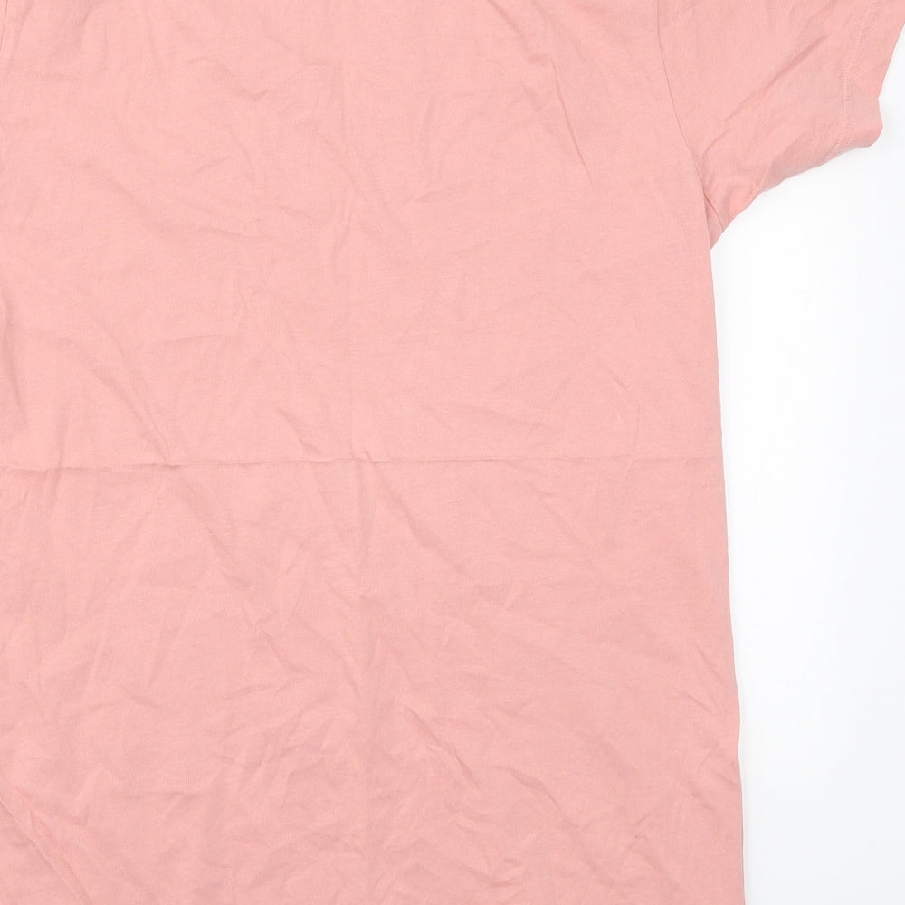 Cedar Wood State Mens Pink  Cotton  T-Shirt Size M Crew Neck  - Distressed Look