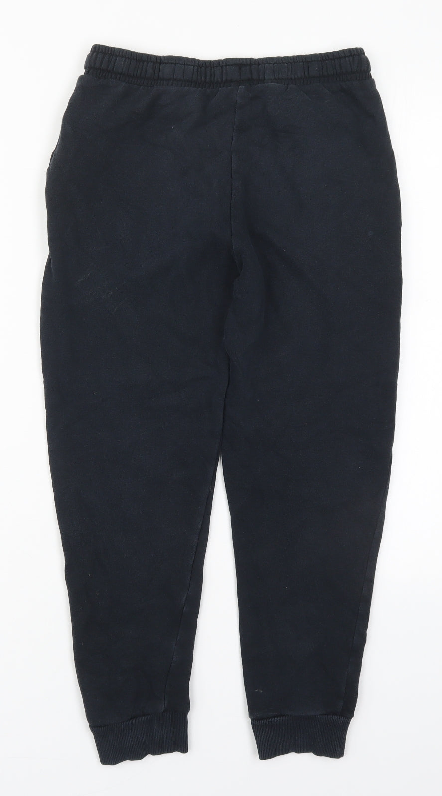 Marks and Spencer Boys Black  Cotton Sweatpants Trousers Size 10-11 Years  Regular Drawstring
