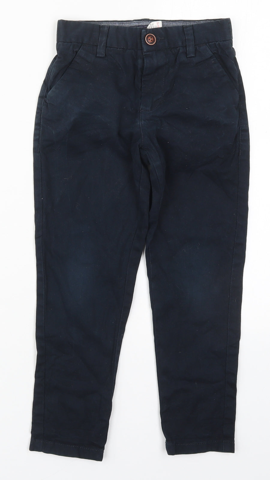 NEXT Boys Blue  Cotton Chino Trousers Size 5 Years  Regular Button