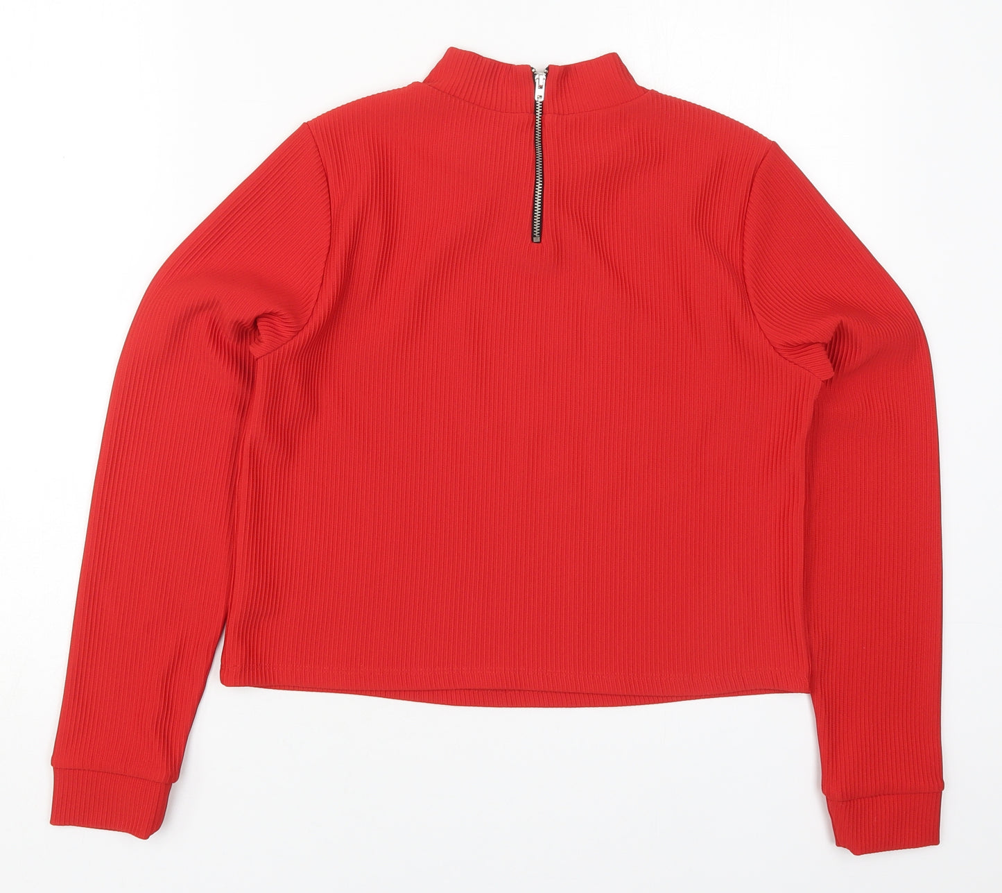 Marks and Spencer Womens Red  Polyester Pullover Sweatshirt Size 12  Pullover