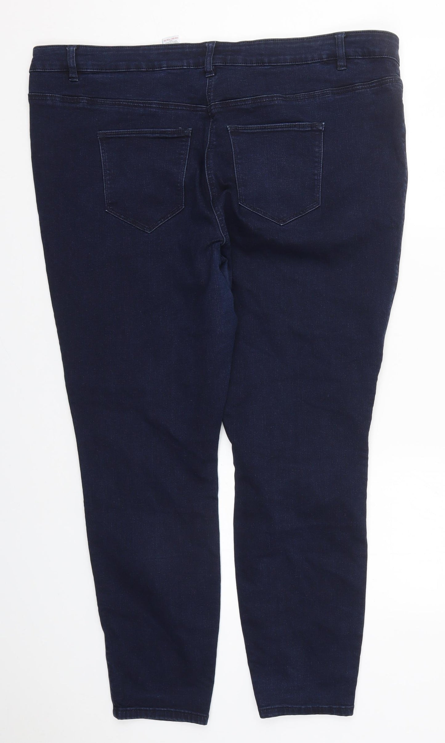 NEXT Womens Blue  Cotton Skinny Jeans Size 24 L28 in Regular Button
