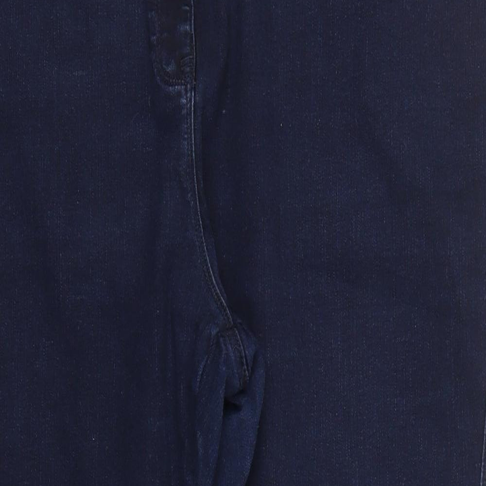 NEXT Womens Blue  Cotton Skinny Jeans Size 24 L28 in Regular Button