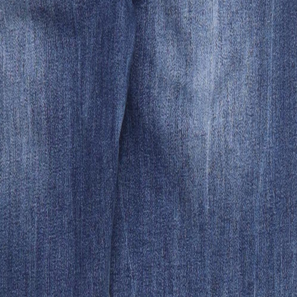 Preworn Womens Blue  Cotton Skinny Jeans Size M L28 in Regular Drawstring