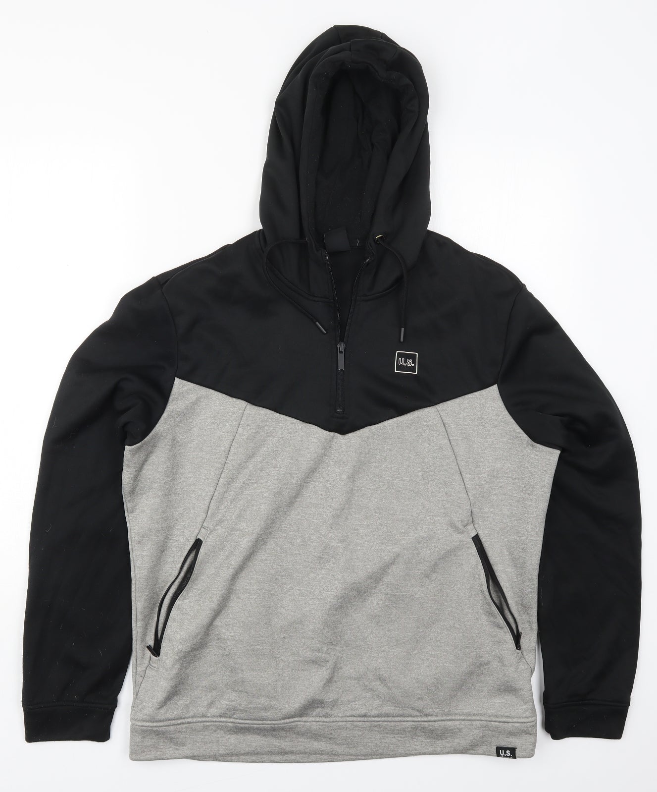 Matalan Mens Grey  Polyester Pullover Hoodie Size L