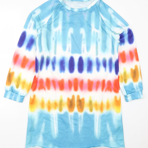 Preworn Womens Multicoloured Geometric Polyester Pullover Sweatshirt Size M  Pullover - Abstract