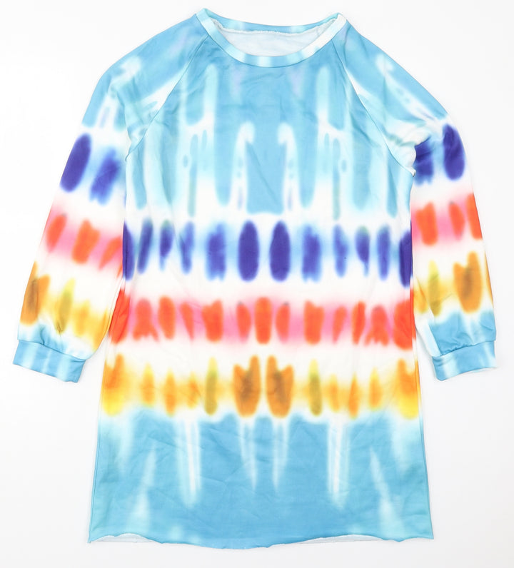 Preworn Womens Multicoloured Geometric Polyester Pullover Sweatshirt Size M  Pullover - Abstract