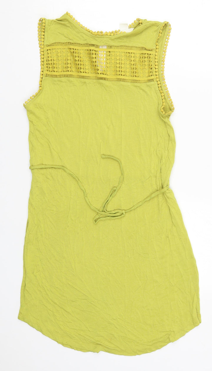 H&M Womens Green  Viscose Tank Dress  Size M  Round Neck Pullover