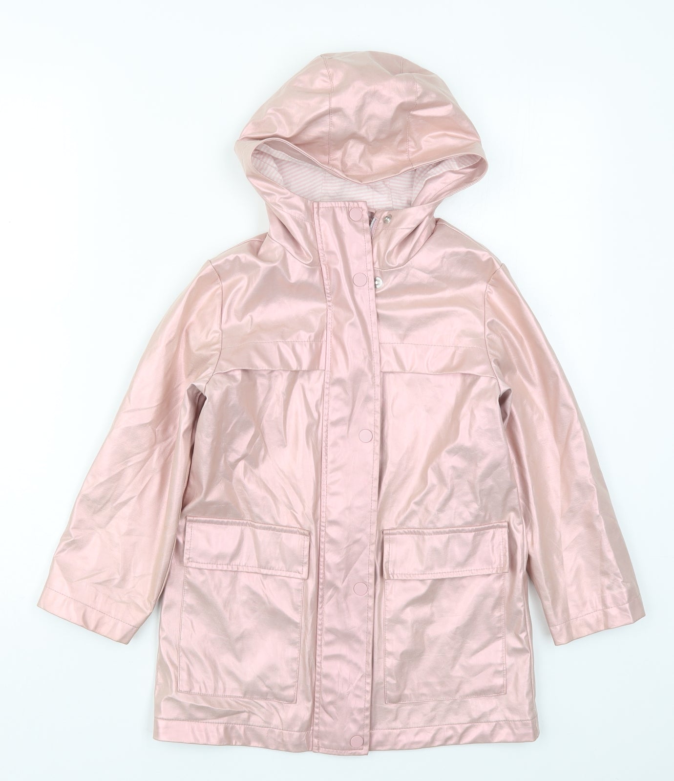 NEXT Girls Pink   Basic Coat Coat Size 6 Years  Zip