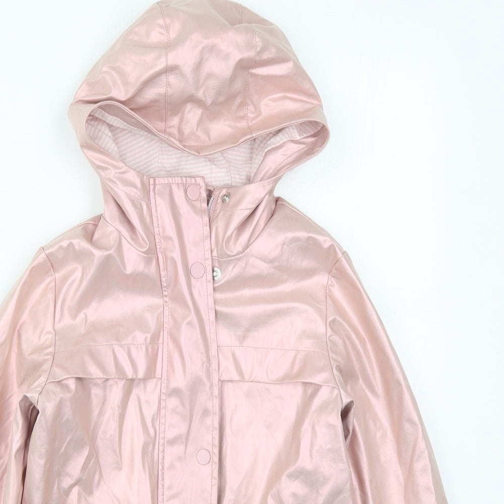 NEXT Girls Pink   Basic Coat Coat Size 6 Years  Zip