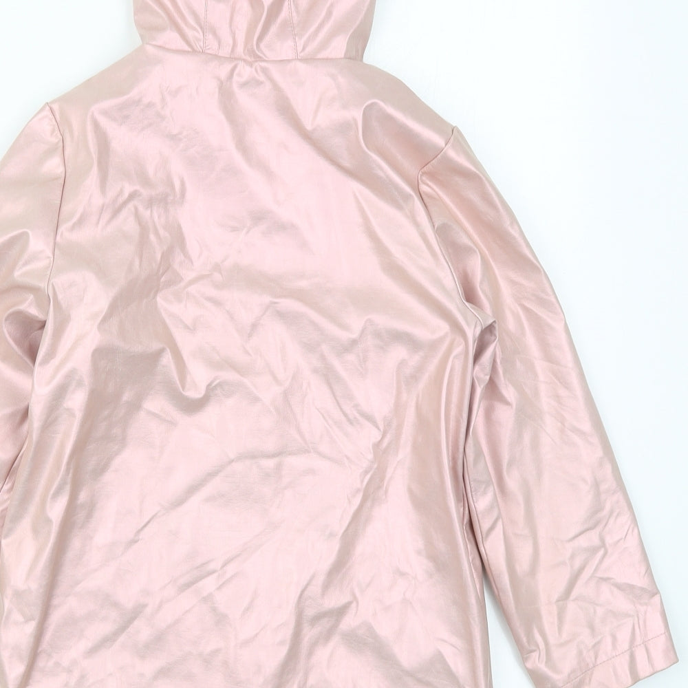 NEXT Girls Pink   Basic Coat Coat Size 6 Years  Zip