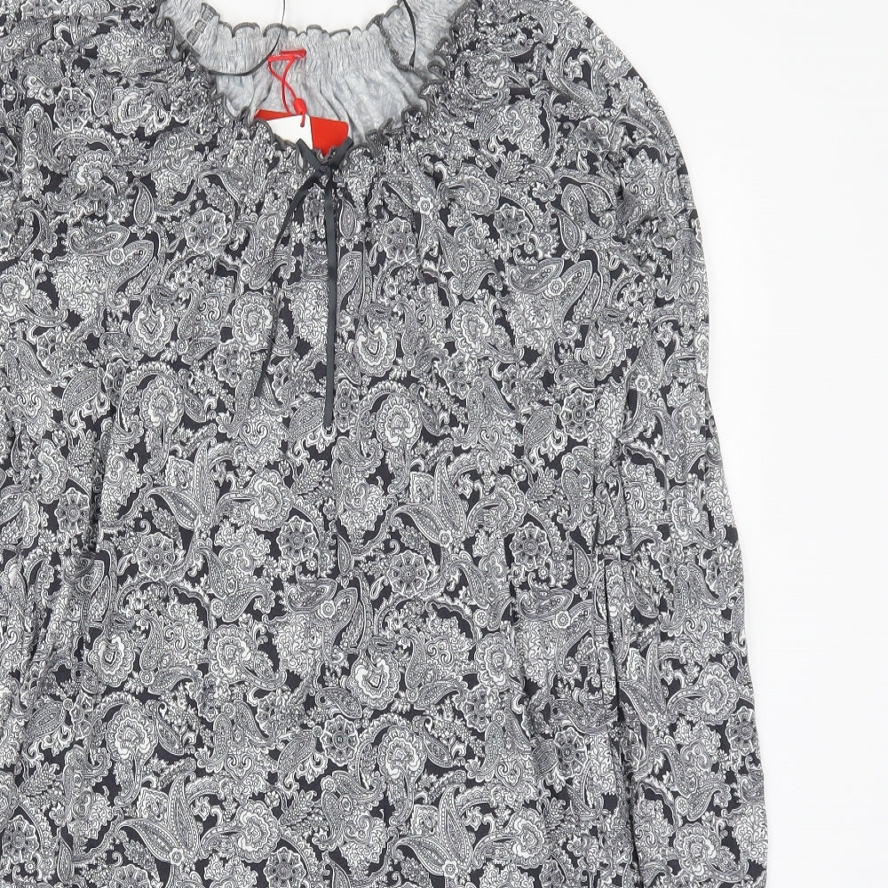 Esprit Womens Grey Paisley Modal Cami Dress Size 14