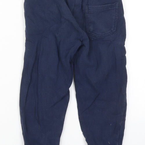 Mothercare Boys Blue  Cotton Sweatpants Trousers Size 3-4 Years  Regular Drawstring - Adventure