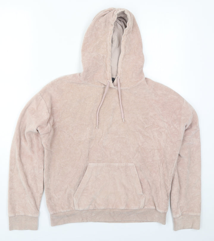 Topshop Womens Pink Cotton Pullover Hoodie Size 6 Pullover