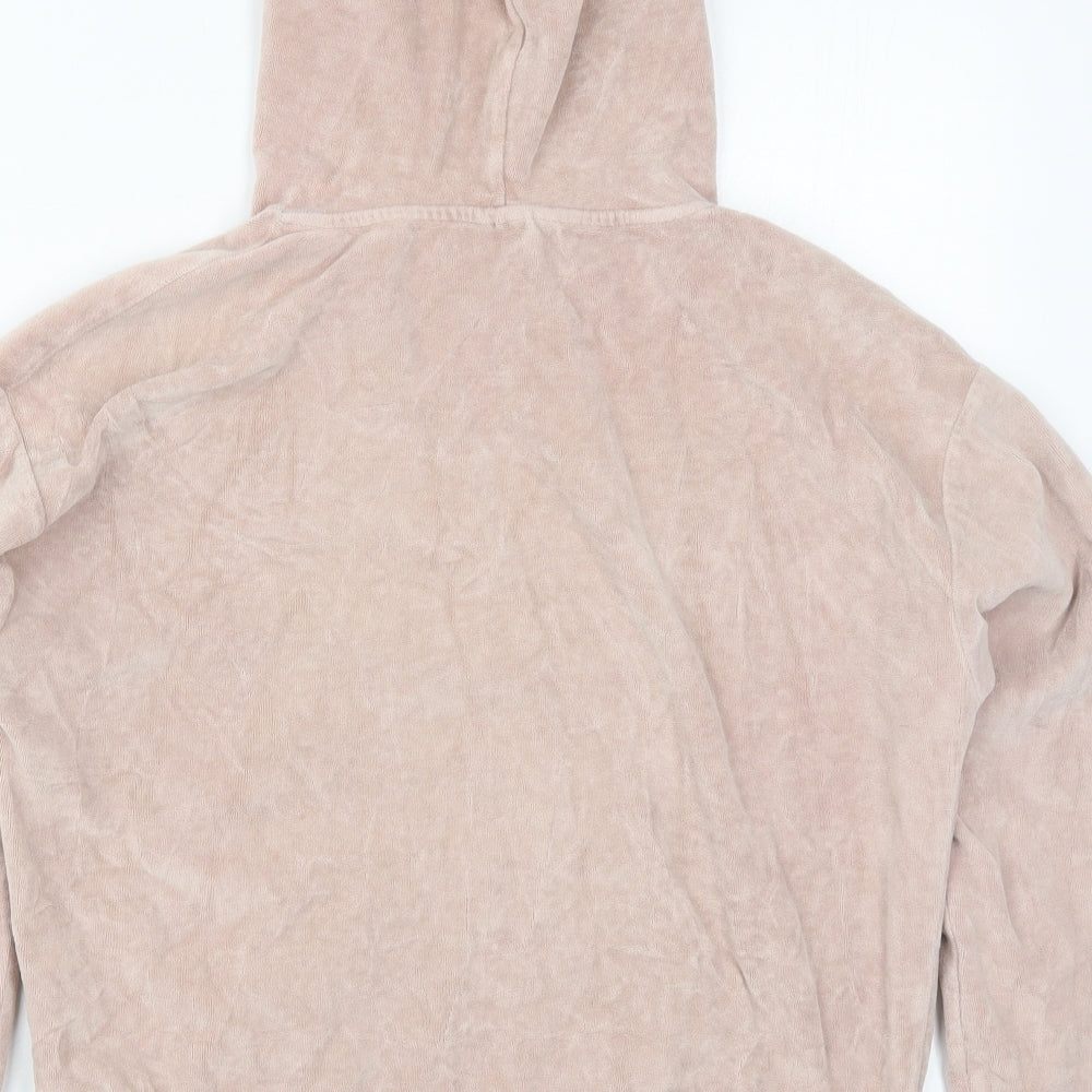 Topshop Womens Pink  Cotton Pullover Hoodie Size 6  Pullover