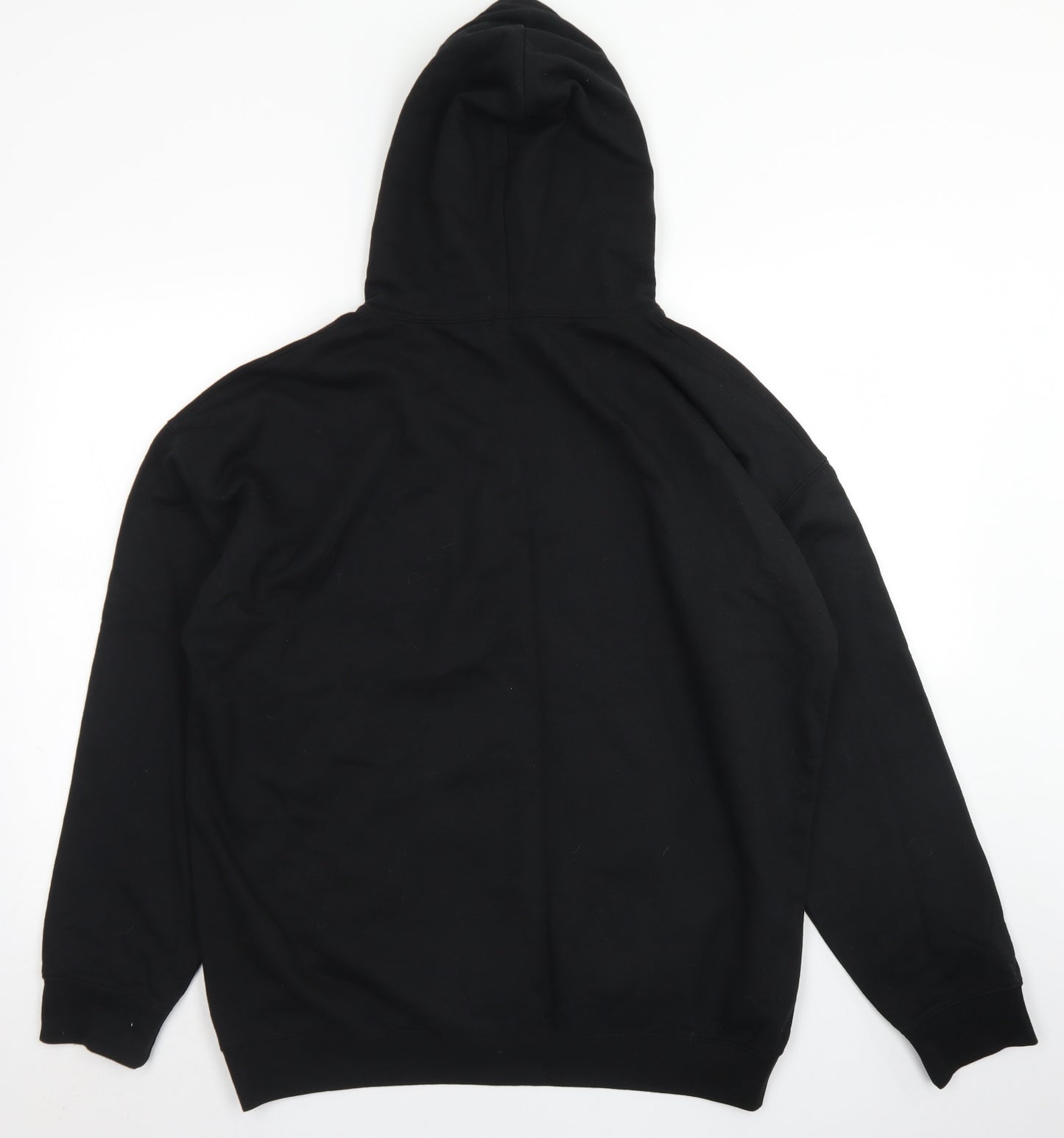 Boohoo Womens Black  Cotton Pullover Hoodie Size XL