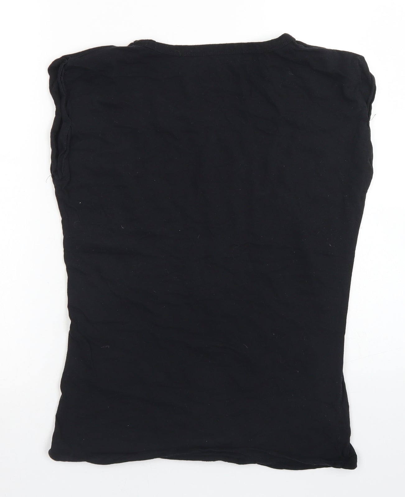 Atmosphere Womens Black  Cotton Basic T-Shirt Size 14 Crew Neck