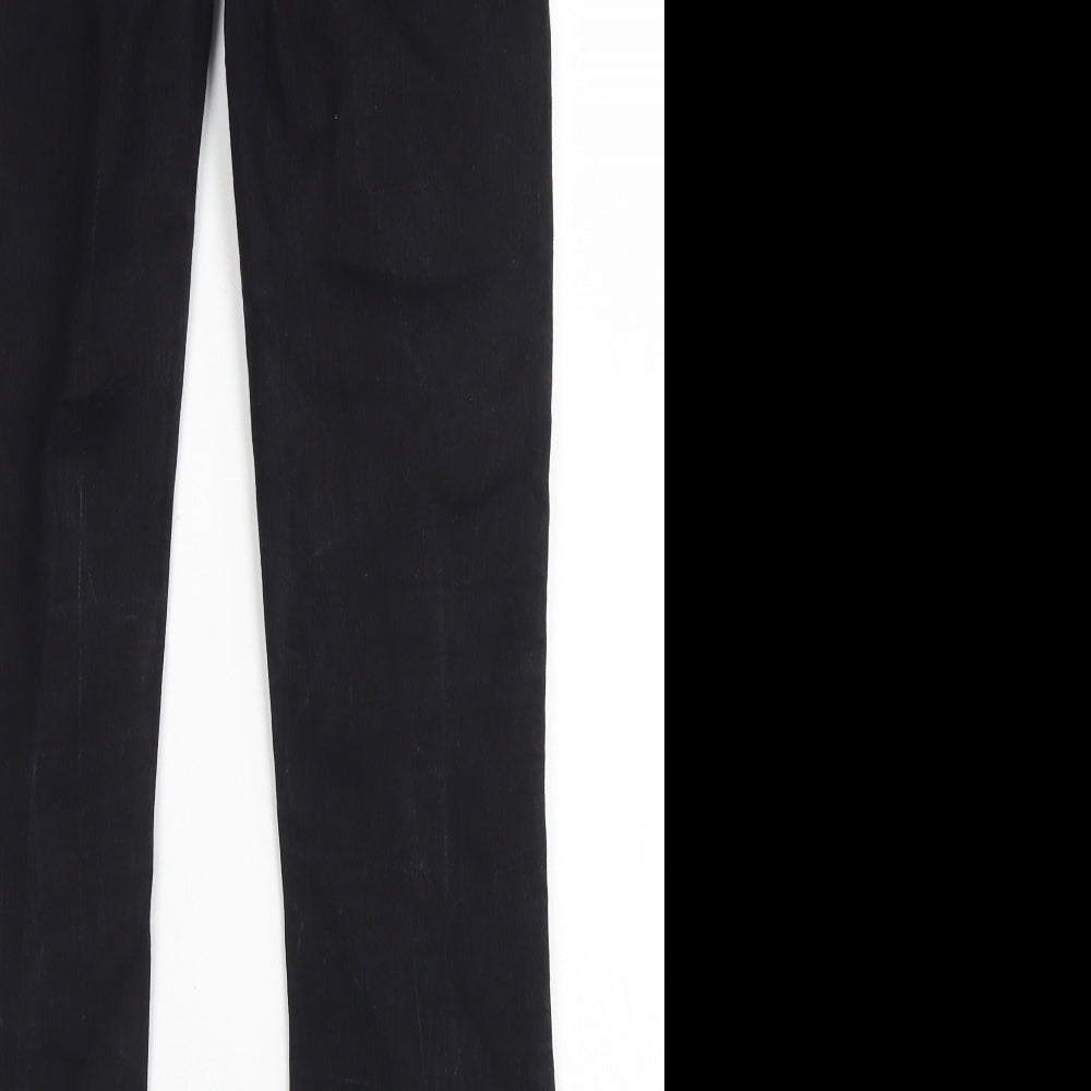 H&M Womens Black  Cotton Skinny Jeans Size 14 L27 in Regular Button