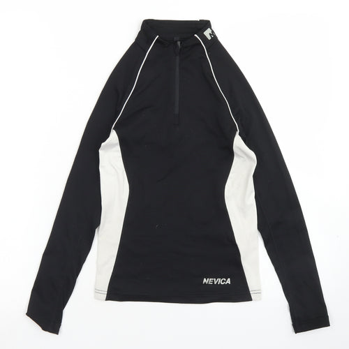 NEVICA Girls Black Colourblock Polyester Pullover Sweatshirt Size 7-8 Years