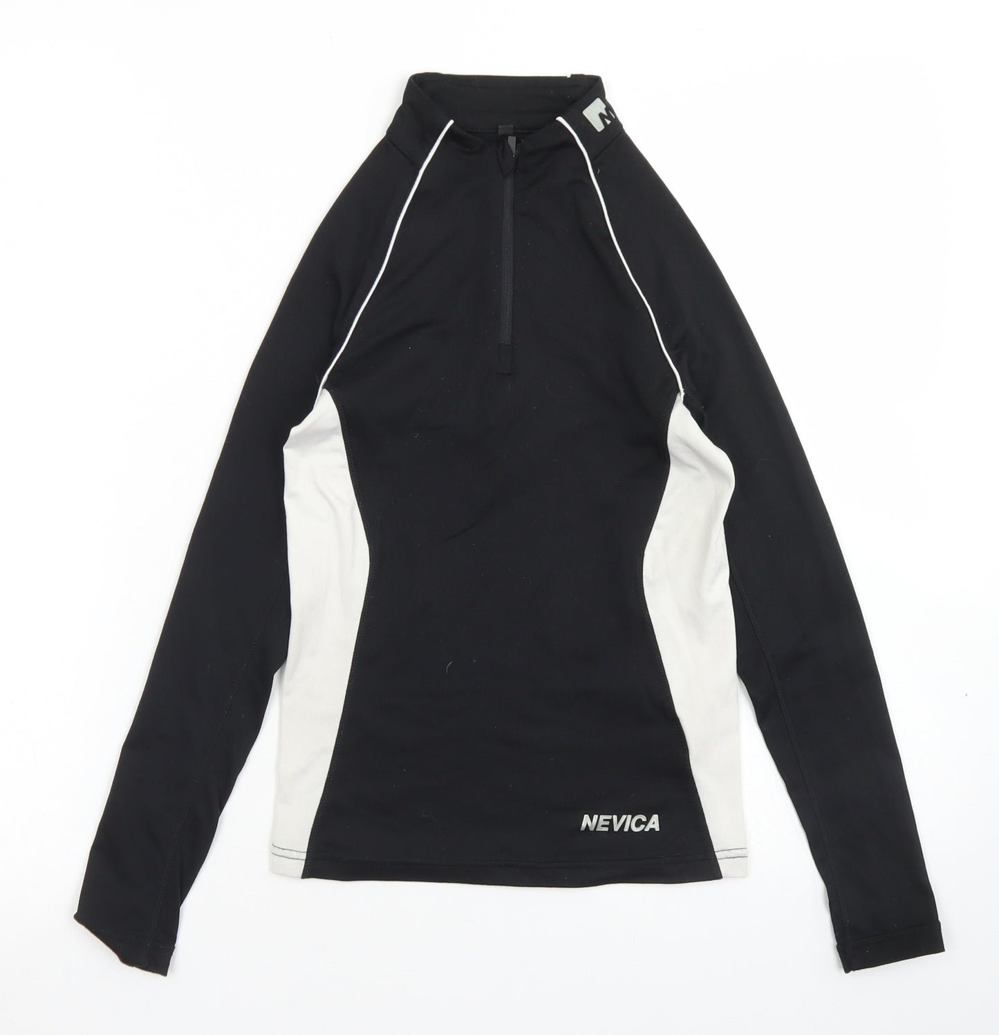 NEVICA Girls Black Colourblock Polyester Pullover Sweatshirt Size 7-8 Years